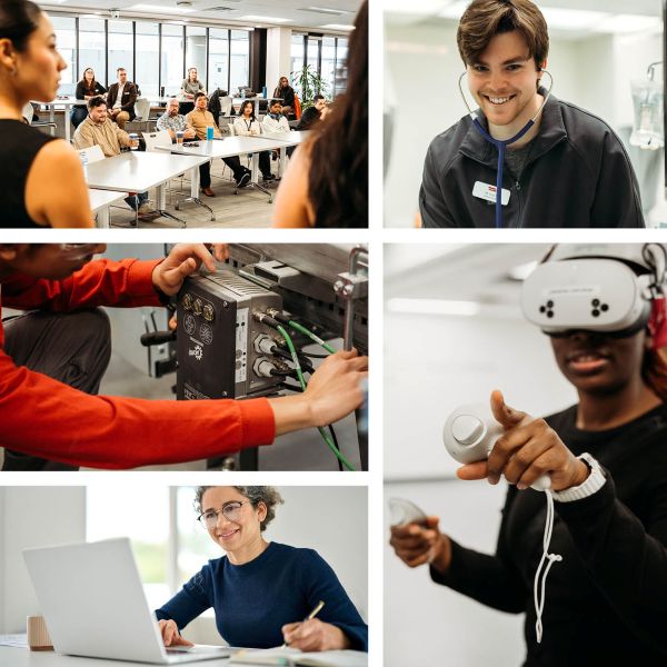 collage of 5 different images showcasing our programs